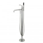 Kingston Brass English Country Freestanding Tub Faucet with Hand Shower, Polished Chrome