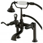 Aqua Vintage Royale Deck Mount Clawfoot Tub Faucet, Oil Rubbed Bronze