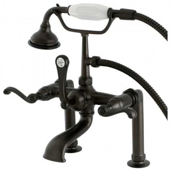 Aqua Vintage Royale Deck Mount Clawfoot Tub Faucet, Oil Rubbed Bronze