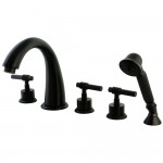 Kingston Brass Manhattan Roman Tub Faucet with Hand Shower, Oil Rubbed Bronze