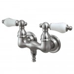Kingston Brass Vintage 3-3/8-Inch Wall Mount Tub Faucet, Brushed Nickel