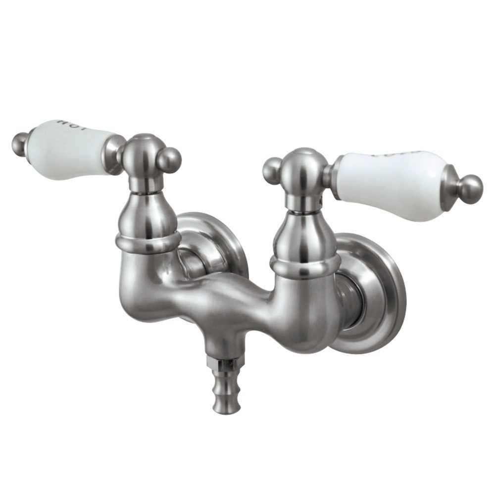 Kingston Brass Vintage 3-3/8-Inch Wall Mount Tub Faucet, Brushed Nickel Kingston Brass Vintage 3-3/8-Inch Wall Mount Tub Faucet, Brushed Nickel