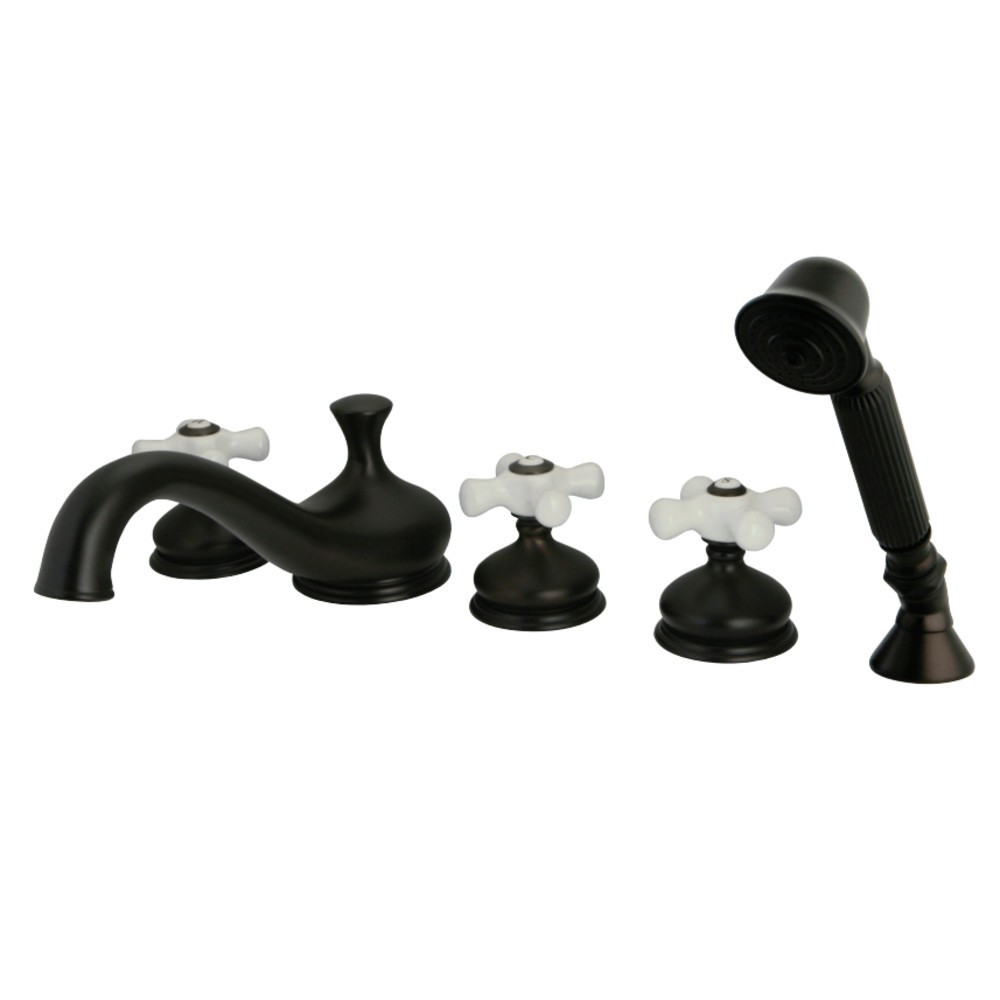 Kingston Brass Roman Tub Faucet with Hand Shower, Oil Rubbed Bronze