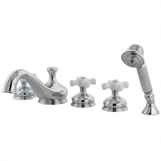 Kingston Brass Roman Tub Faucet with Hand Shower, Polished Chrome