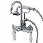 Aqua Vintage Wilshire Wall Mount Clawfoot Tub Faucet, Polished Chrome