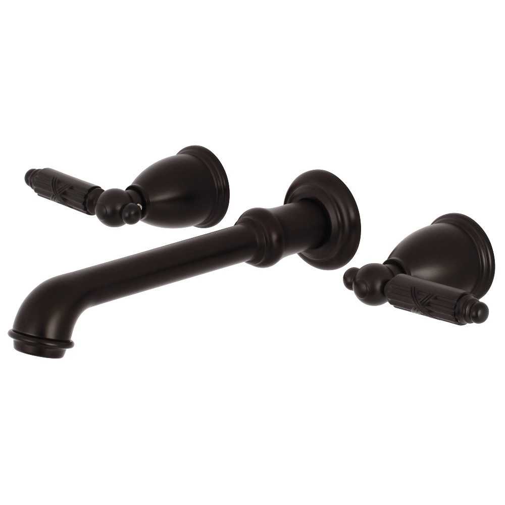 Kingston Brass Georgian 2-Handle Wall Mount Roman Tub Faucet, Oil Rubbed Bronze