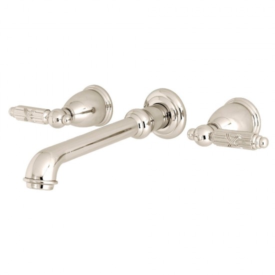 Kingston Brass Georgian 2-Handle Wall Mount Roman Tub Faucet, Polished Nickel