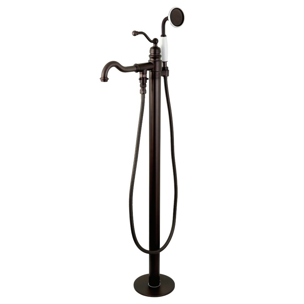 Kingston Brass English Country Freestanding Tub Faucet with Hand Shower, Oil Rubbed Bronze