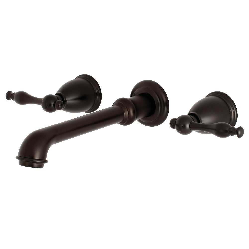 Kingston Brass Naples 2-Handle Wall Mount Roman Tub Faucet, Oil Rubbed Bronze Kingston Brass Naples 2-Handle Wall Mount Roman Tub Faucet, Oil Rubbed Bronze