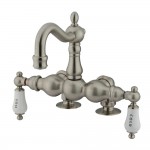 Kingston Brass Vintage 3-3/8-Inch Deck Mount Tub Faucet, Brushed Nickel