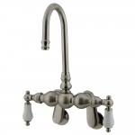 Kingston Brass Vintage Adjustable Center Wall Mount Tub Faucet, Brushed Nickel