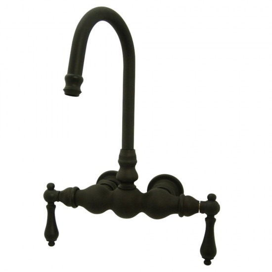 Kingston Brass Vintage 3-3/8-Inch Wall Mount Tub Faucet, Oil Rubbed Bronze