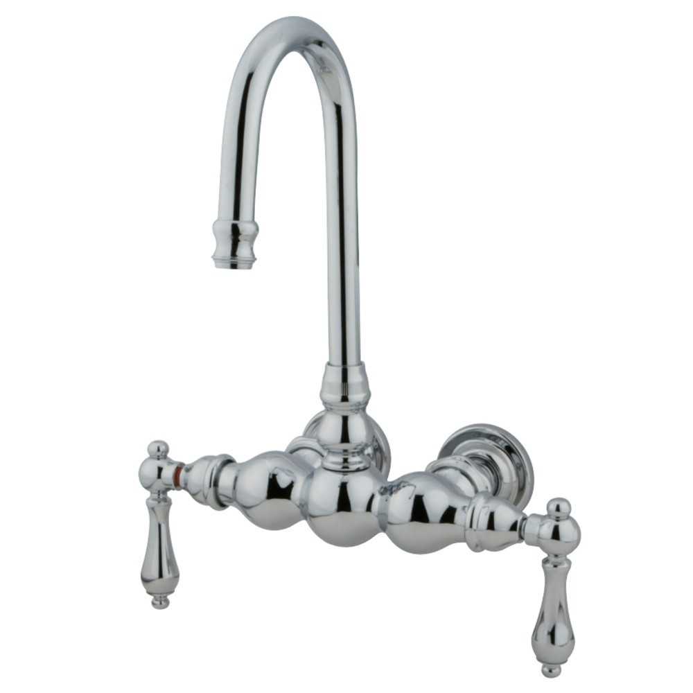 Kingston Brass Vintage 3-3/8-Inch Wall Mount Tub Faucet, Polished Chrome Kingston Brass Vintage 3-3/8-Inch Wall Mount Tub Faucet, Polished Chrome
