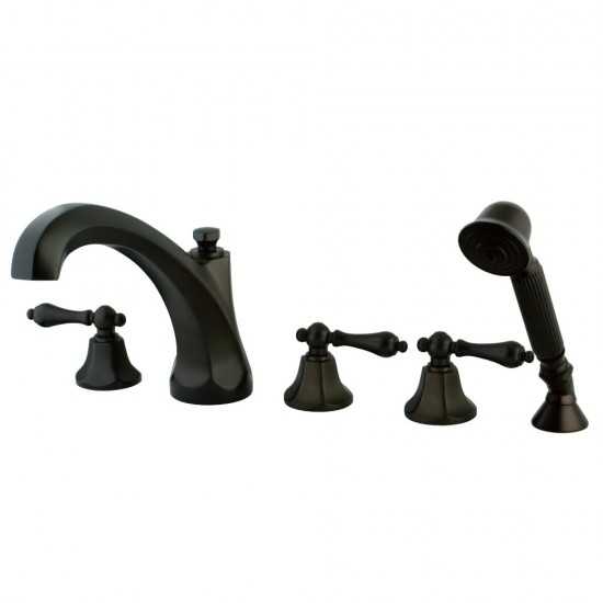 Kingston Brass Metropolitan Roman Tub Faucet with Hand Shower, Oil Rubbed Bronze