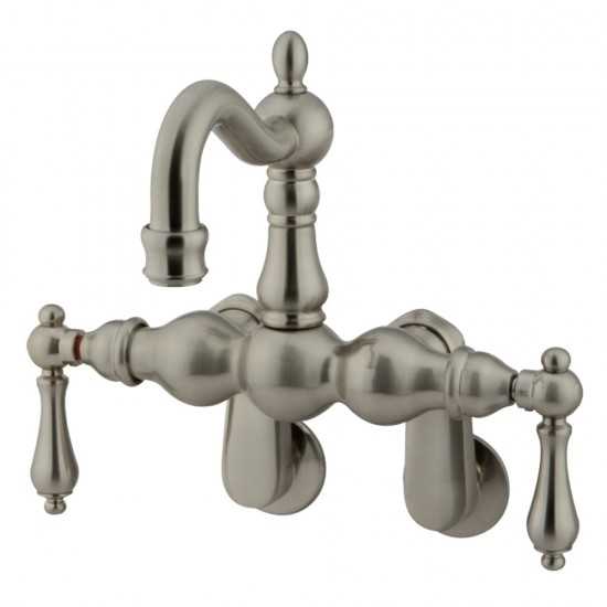 Kingston Brass Vintage Adjustable Center Wall Mount Tub Faucet, Brushed Nickel