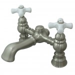 Kingston Brass Vintage 7-Inch Deck Mount Tub Faucet, Brushed Nickel