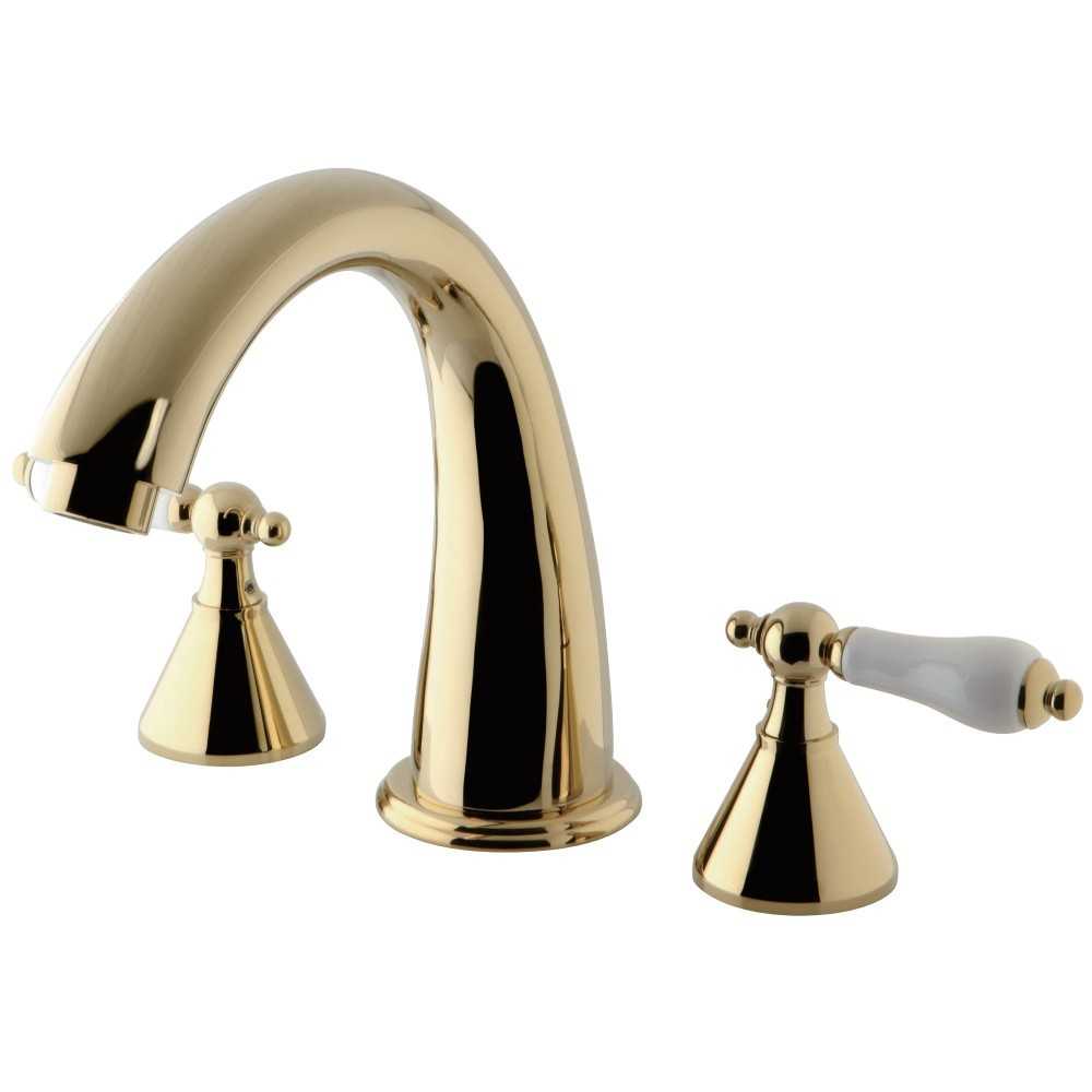 Kingston Brass Naples Roman Tub Faucet, Polished Brass Kingston Brass Naples Roman Tub Faucet, Polished Brass