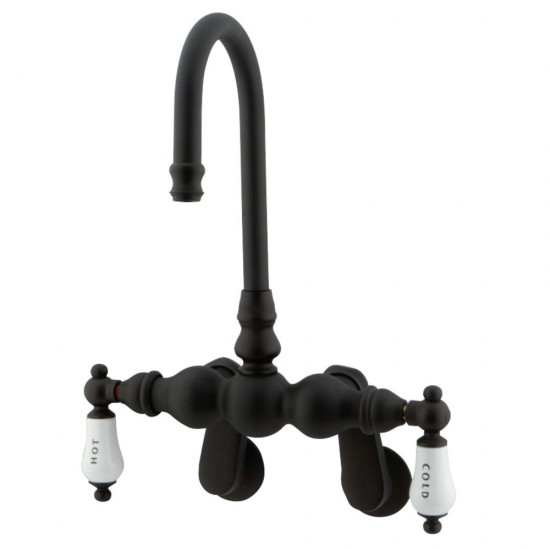 Kingston Brass Vintage Adjustable Center Wall Mount Tub Faucet, Oil Rubbed Bronze