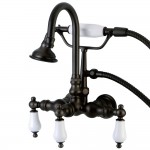 Kingston Brass Aqua Vintage Wall Mount Clawfoot Tub Faucet, Oil Rubbed Bronze