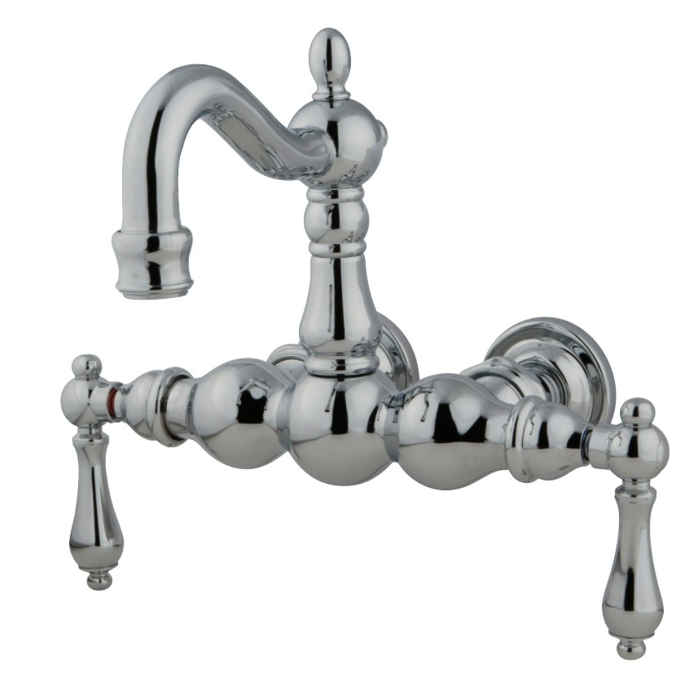 Kingston Brass Vintage 3-3/8-Inch Wall Mount Tub Faucet, Polished Chrome