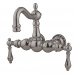 Kingston Brass Vintage 3-3/8-Inch Wall Mount Tub Faucet, Brushed Nickel