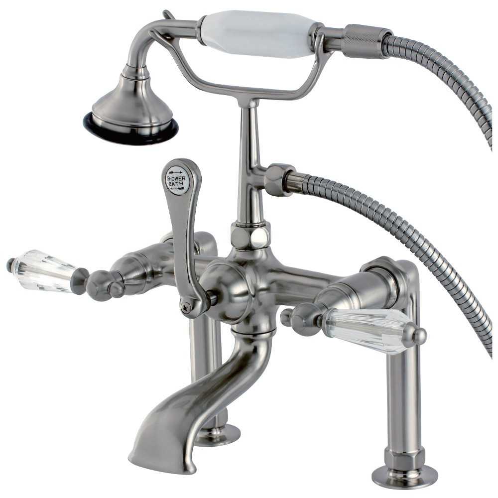 Aqua Vintage Wilshire Deck Mount Clawfoot Tub Faucet, Brushed Nickel Aqua Vintage Wilshire Deck Mount Clawfoot Tub Faucet, Brushed Nickel