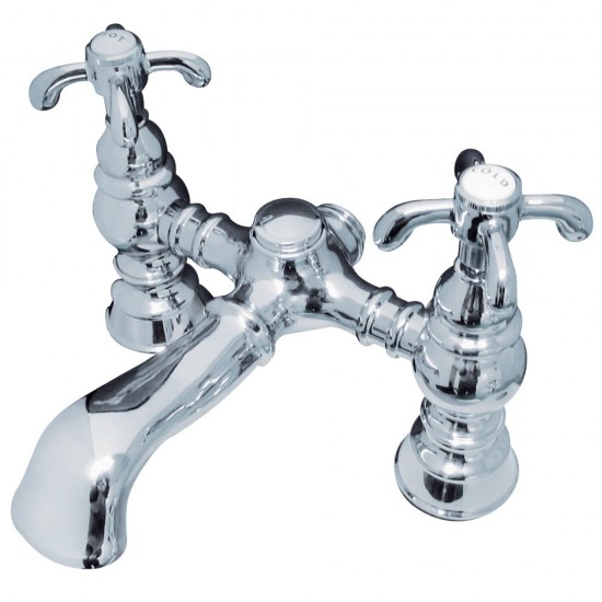 Kingston Brass Vintage 7-Inch Deck Mount Tub Faucet, Polished Chrome