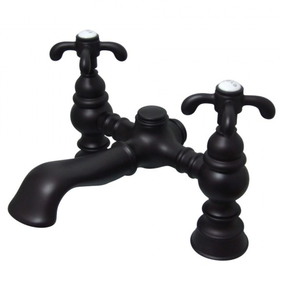 Kingston Brass Vintage 7-Inch Deck Mount Tub Faucet, Oil Rubbed Bronze