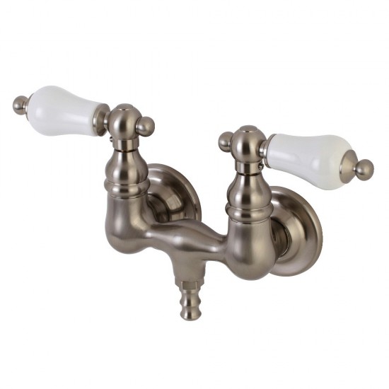 Aqua Vintage Vintage 3-3/8 Inch Wall Mount Tub Faucet, Brushed Nickel