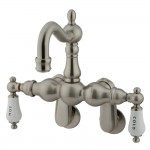 Kingston Brass Vintage Adjustable Center Wall Mount Tub Faucet, Brushed Nickel