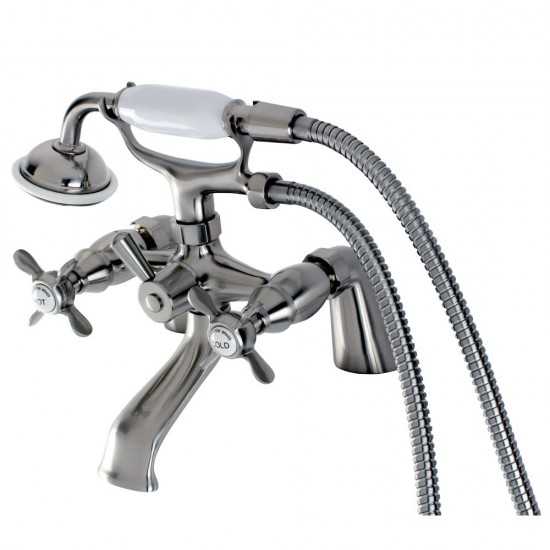 Kingston Brass Essex Clawfoot Tub Faucet with Hand Shower, Brushed Nickel