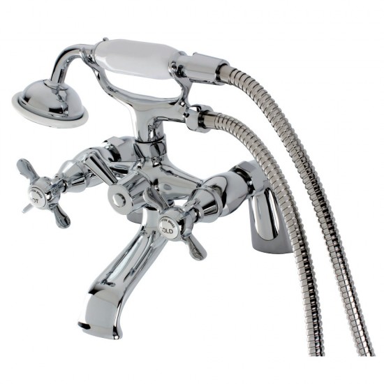 Kingston Brass Essex Clawfoot Tub Faucet with Hand Shower, Polished Chrome