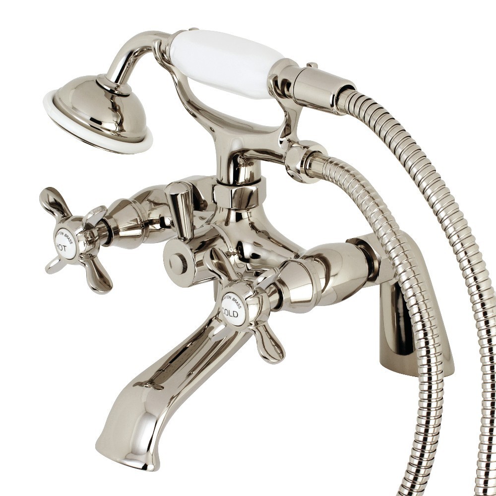 Kingston Brass Essex Clawfoot Tub Faucet with Hand Shower, Polished Nickel