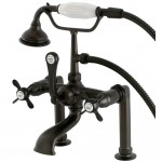 Aqua Vintage Essex Deck Mount Clawfoot Tub Faucet, Oil Rubbed Bronze