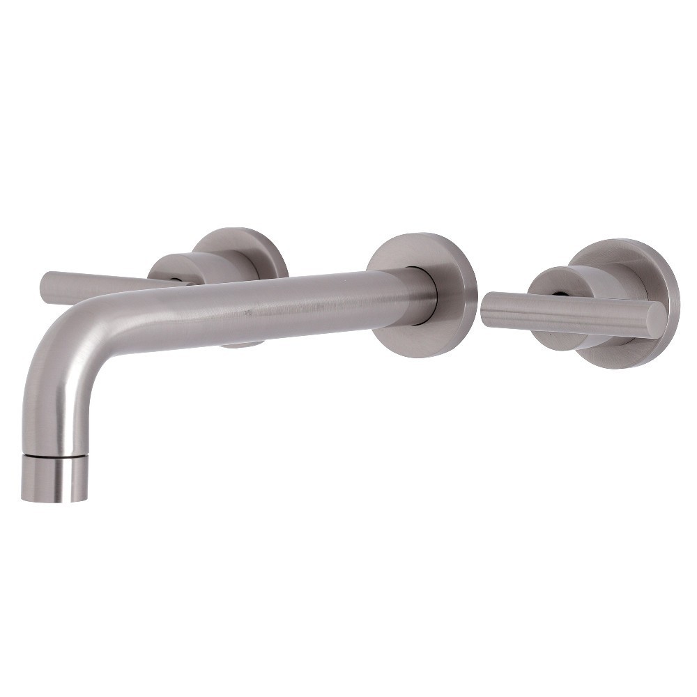 Kingston Brass Manhattan 2-Handle Wall Mount Tub Faucet, Brushed Nickel