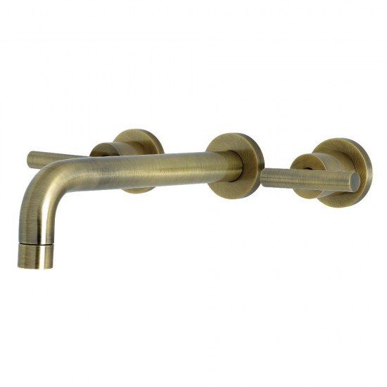 Kingston Brass Manhattan 2-Handle Wall Mount Tub Faucet, Antique Brass