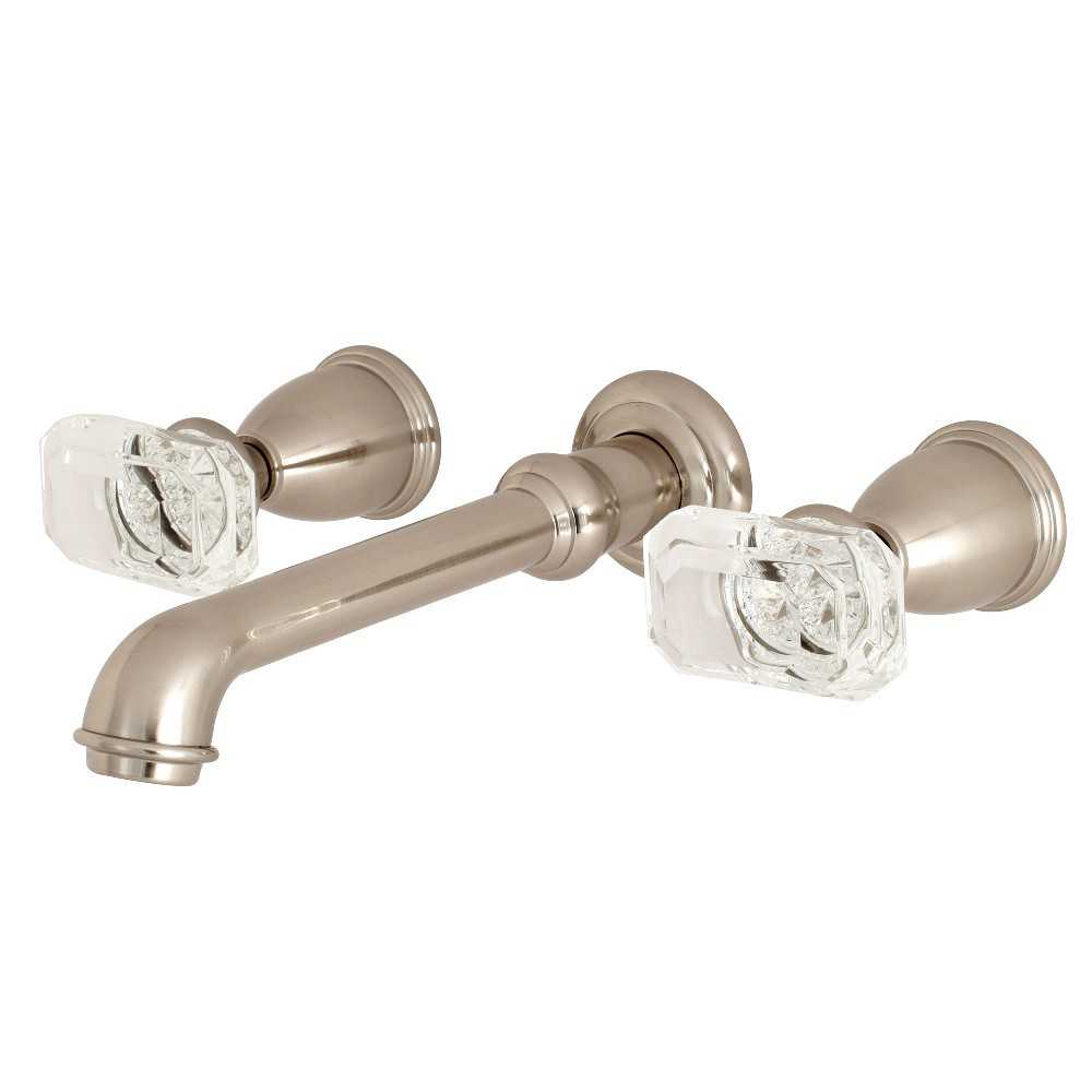 Kingston Brass Krystal Onyx Wall Mount Roman Tub Faucet, Brushed Nickel