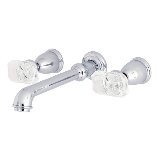 Kingston Brass Krystal Onyx Wall Mount Roman Tub Faucet, Polished Chrome