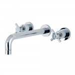 Kingston Brass Concord 2-Handle Wall Mount Roman Tub Faucet, Polished Chrome