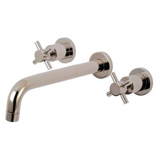 Kingston Brass Concord 2-Handle Wall Mount Roman Tub Faucet, Polished Nickel