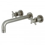 Kingston Brass Concord 2-Handle Wall Mount Roman Tub Faucet, Brushed Nickel