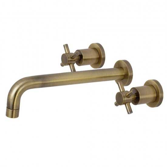 Kingston Brass Concord 2-Handle Wall Mount Roman Tub Faucet, Antique Brass