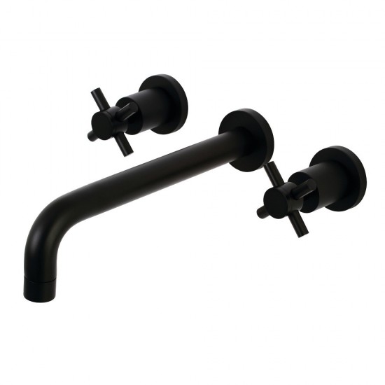 Kingston Brass Concord 2-Handle Wall Mount Roman Tub Faucet, Matte Black