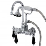 Aqua Vintage Duchess Wall Mount Clawfoot Tub Faucet, Polished Chrome