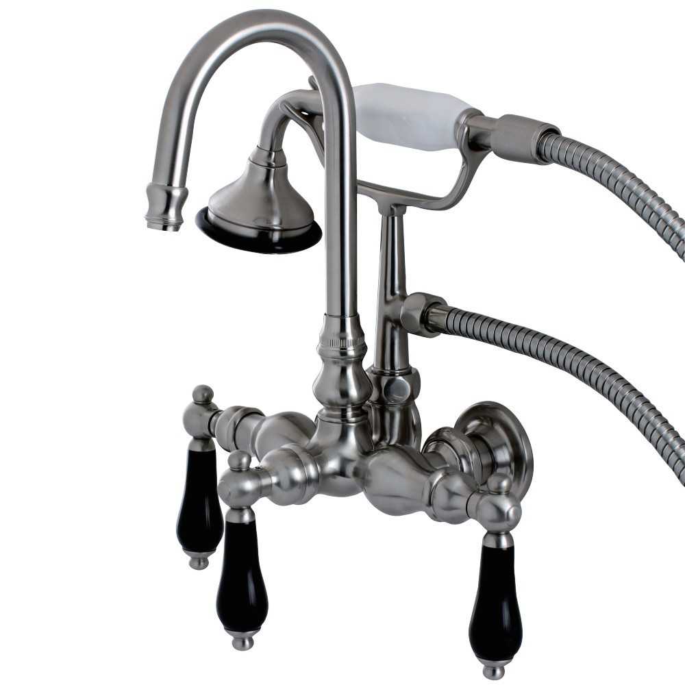 Aqua Vintage Duchess Wall Mount Clawfoot Tub Faucet, Brushed Nickel