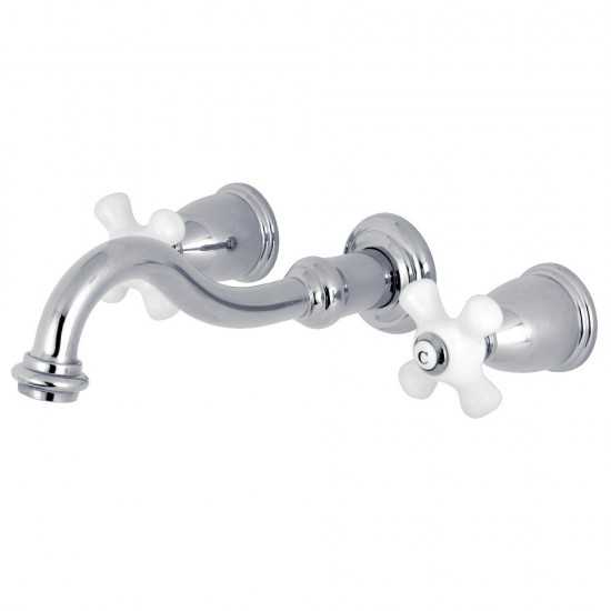 Kingston Brass Restoration Two-Handle Wall Mount Tub Faucet, Polished Chrome