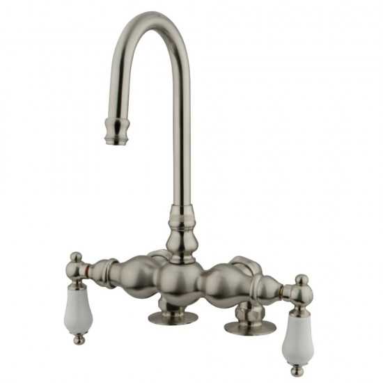 Kingston Brass Vintage 3-3/8-Inch Deck Mount Tub Faucet, Brushed Nickel