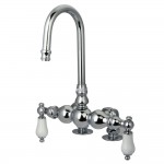 Kingston Brass Vintage 3-3/8-Inch Deck Mount Tub Faucet, Polished Chrome