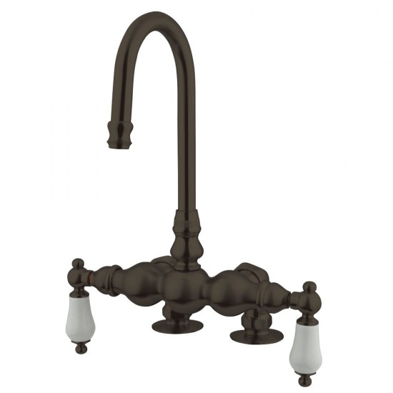 Kingston Brass Vintage 3-3/8-Inch Deck Mount Tub Faucet, Oil Rubbed Bronze