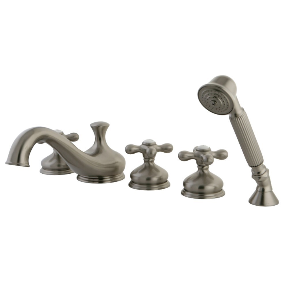 Kingston Brass Roman Tub Faucet with Hand Shower, Brushed Nickel Kingston Brass Roman Tub Faucet with Hand Shower, Brushed Nickel